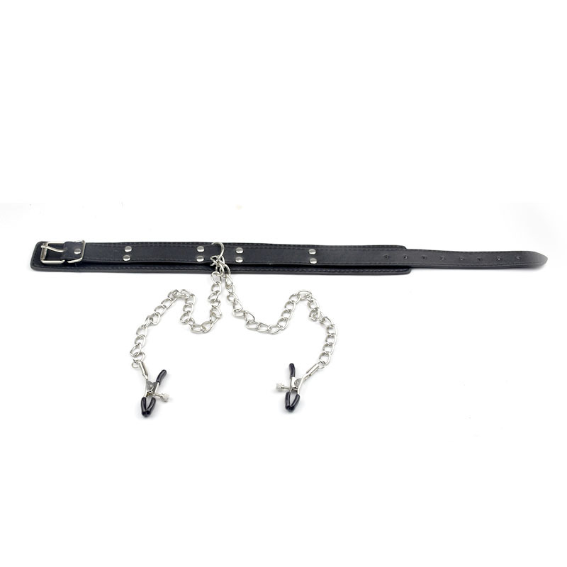 Fetish Nipple Clamps Chain Breast Clip Female Bdsm Leather Collar For Women Erotic Sex Bondage Sex Toys For Couples Adult Games