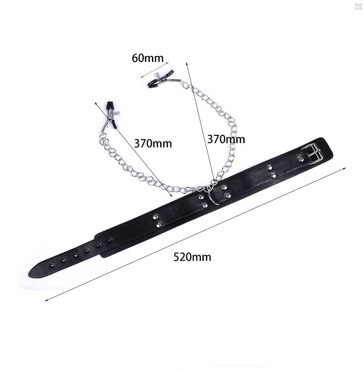 Fetish Nipple Clamps Chain Breast Clip Female Bdsm Leather Collar For Women Erotic Sex Bondage Sex Toys For Couples Adult Games
