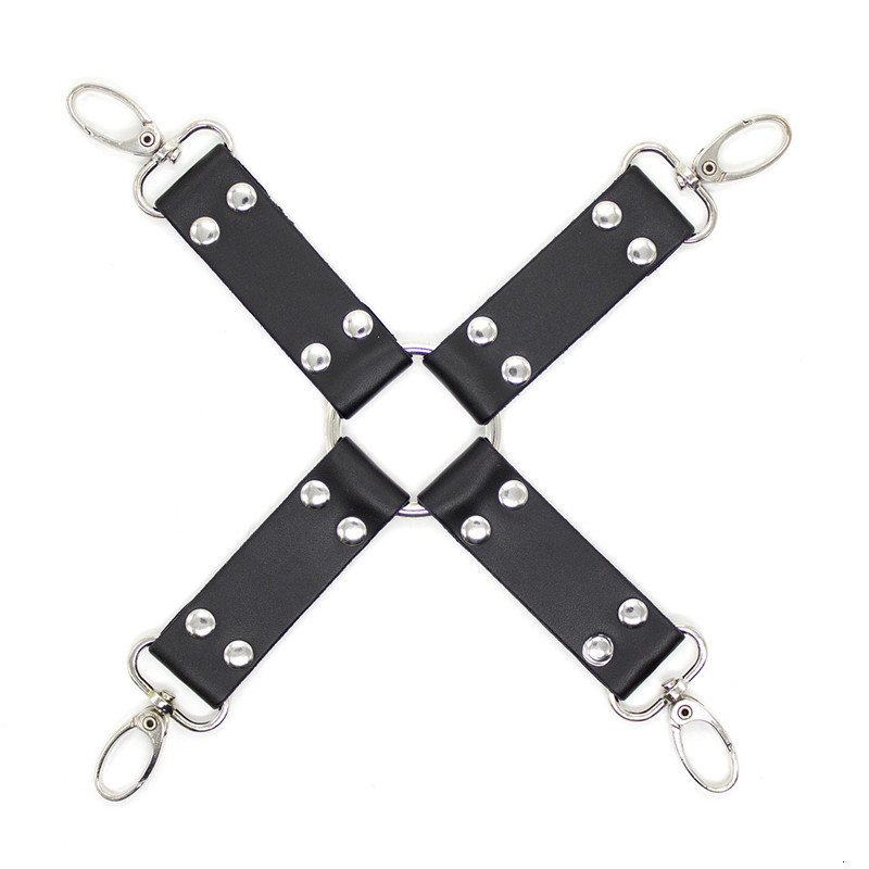 PU Leather Plush Handcuffs Ankle Cuffs Wrist Bondage Restraints Bed Fetish Slave Bdsm Bondage Kit Gear Erotic Toys For Adults
