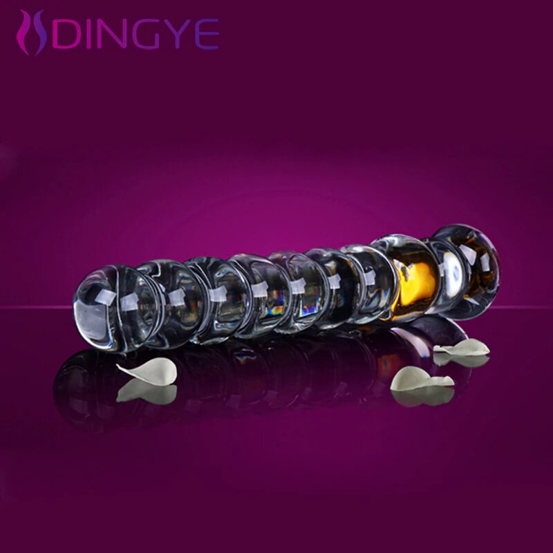 Dingye Glass Dildo Large Dildo White Luxurious Body Massager Adult Glass Sex Toy Sex Products for Female