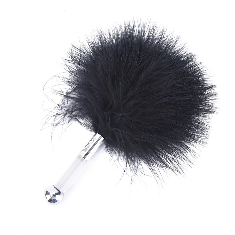 New Black Bird Feather Clit Tickler Spanking Sex Toy Feather Flirting Tickler Sex Whip Flirt Soft Ticklers Slave Flogger