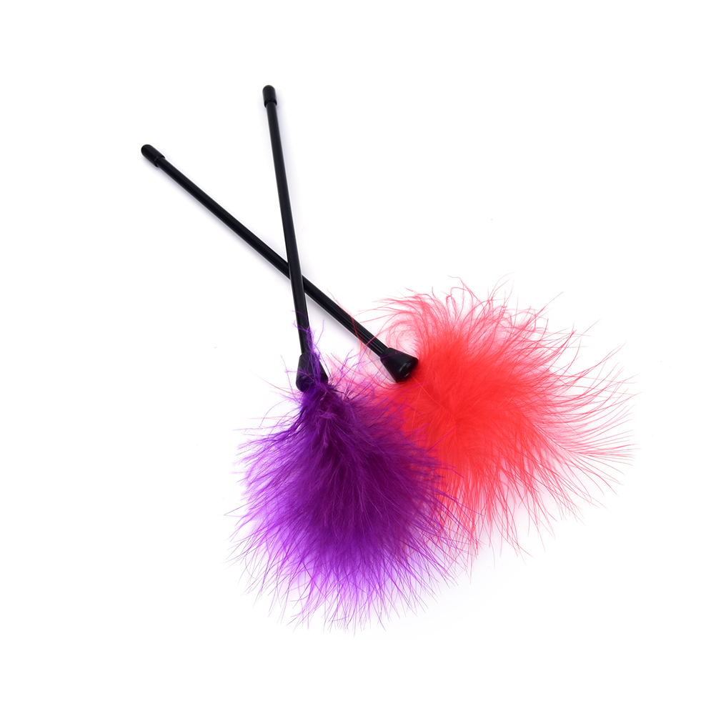 4 Colors Feather Flirting Tickler Sexy Whip Flirt Soft Ticklers Slave Flogger Bird Feather Clit Tickler Spanking Sex Toy