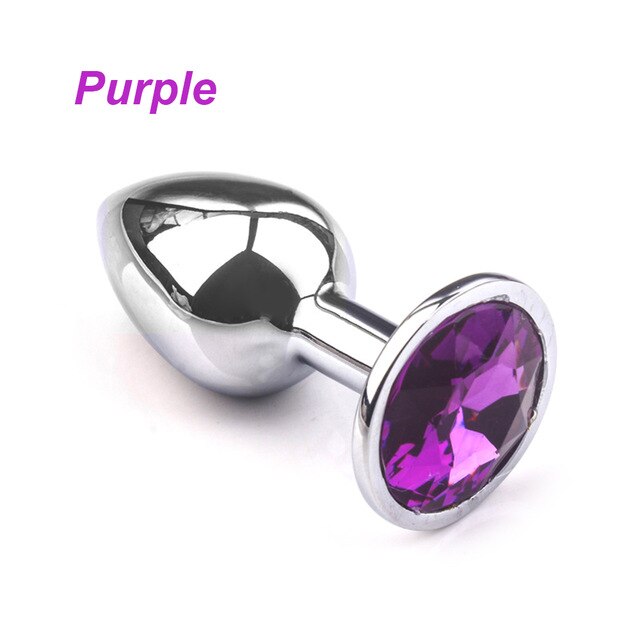 72 7CM Butt Plug Stainless Steel Crystal Jewelry Anal Plug Prostate Massager Anal Dilator Gay Sex Toys SM Adult Game2