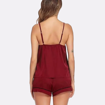 Women’s Spaghetti Strap Sleeveless Nightwear – Maroon