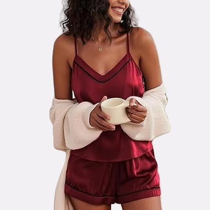 Women’s Spaghetti Strap Sleeveless Nightwear – Maroon