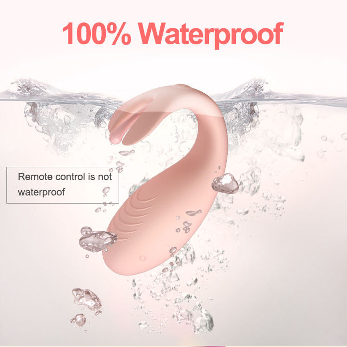 Women’s Waterproof Wireless Personal Wellness Massager with Remote Control – Pink & Blue