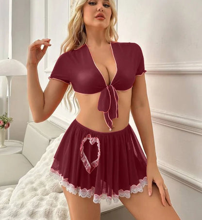 Premium Women's Sheer Mesh Lingerie Set