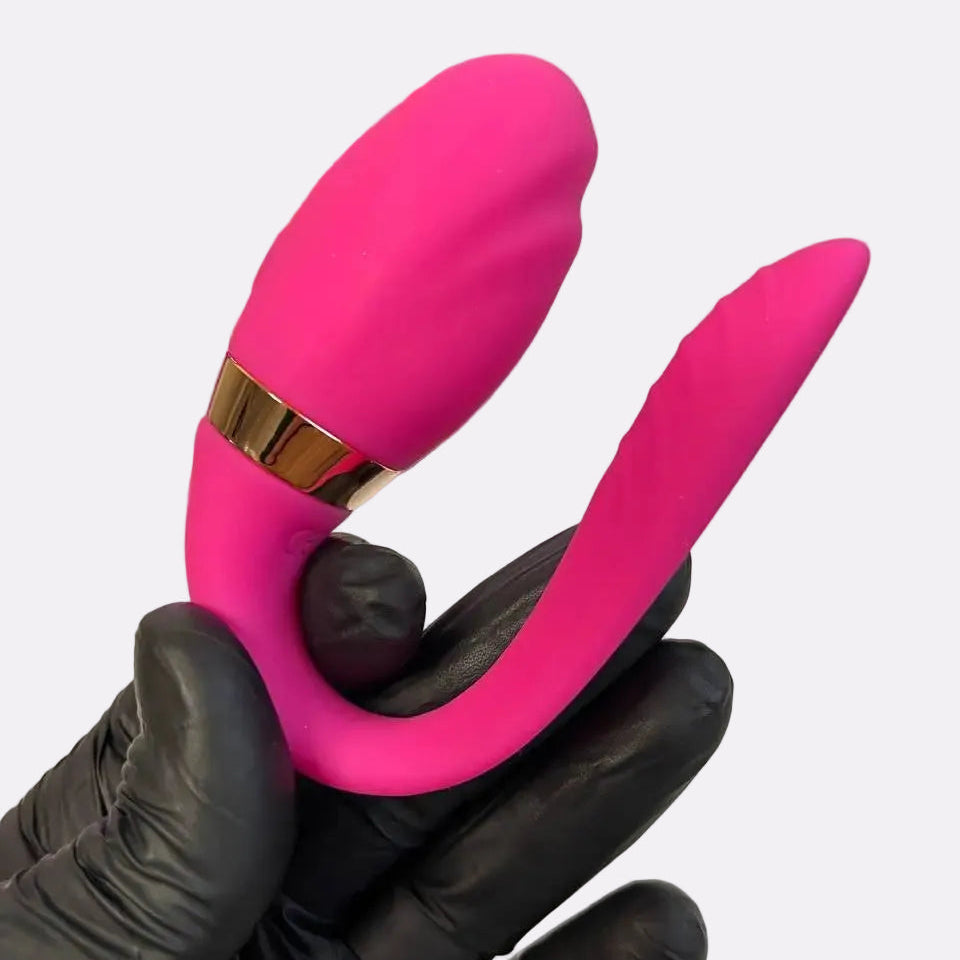 Pink Dual Motor Wellness Massager with Remote – 10 Modes