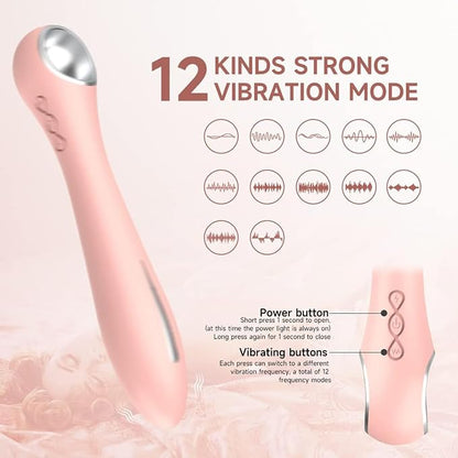 Bendable Dual-Head Vibrator – 10 Vibration Modes, Rechargeable & Waterproof