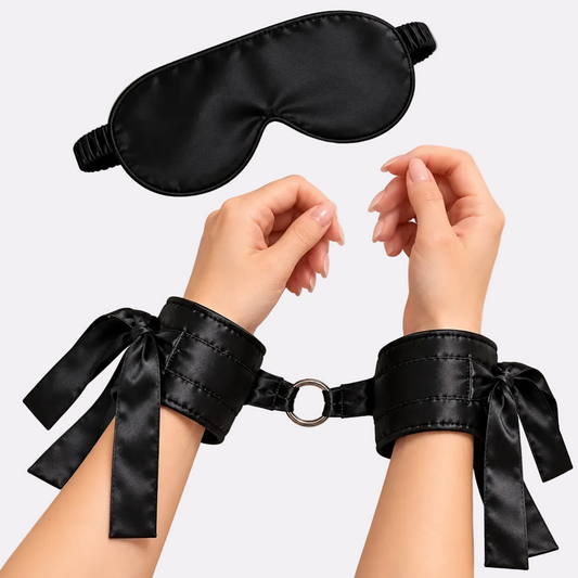 Satin Eye Mask & Wrist Cuffs Gift Set