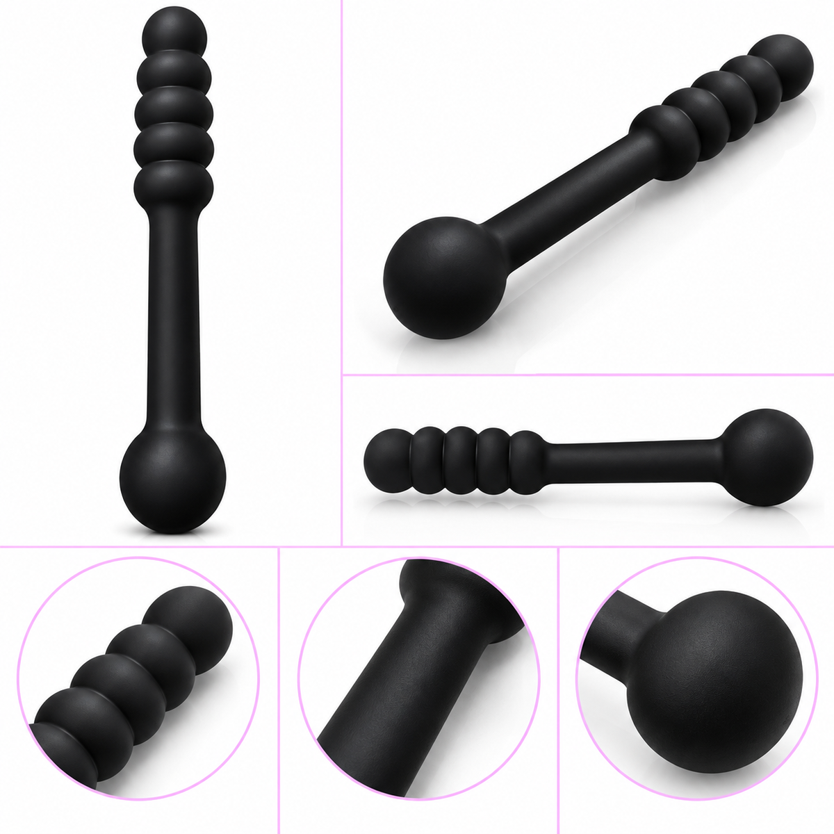 La Privado Wellness Silicone Beaded Personal Wellness Accessory – 7 Inch (19 cm), Textured Design