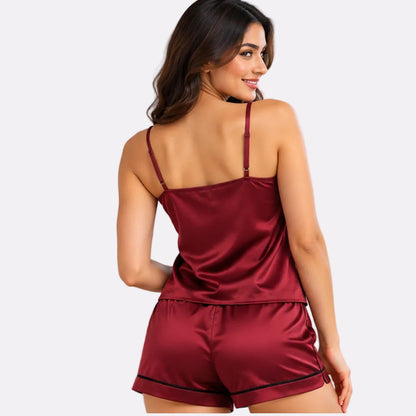 Women’s Spaghetti Strap Sleeveless Nightwear – Maroon