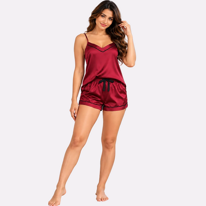 Women’s Spaghetti Strap Sleeveless Nightwear – Maroon