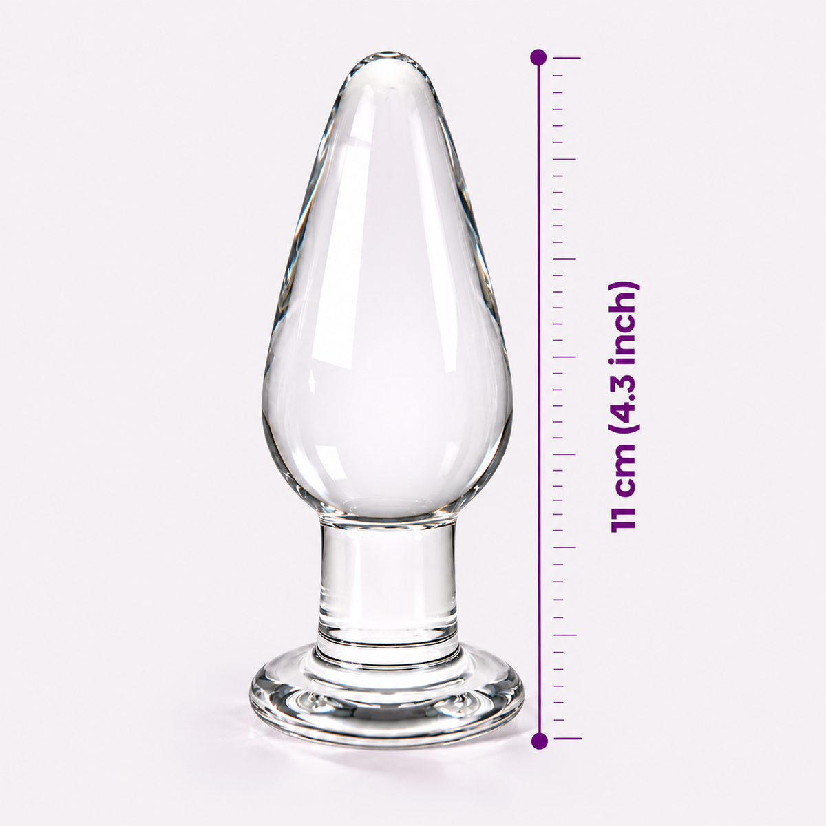 La Privado Wellness Clear Glass Personal Wellness Accessory – 4.3 Inch (11 cm), Smooth Tapered Design