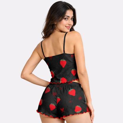 Women's Ribbed Babydoll Nightwear – Black Cut Love
