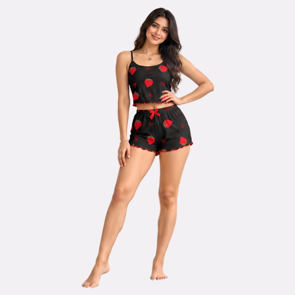 Women's Ribbed Babydoll Nightwear – Black Cut Love
