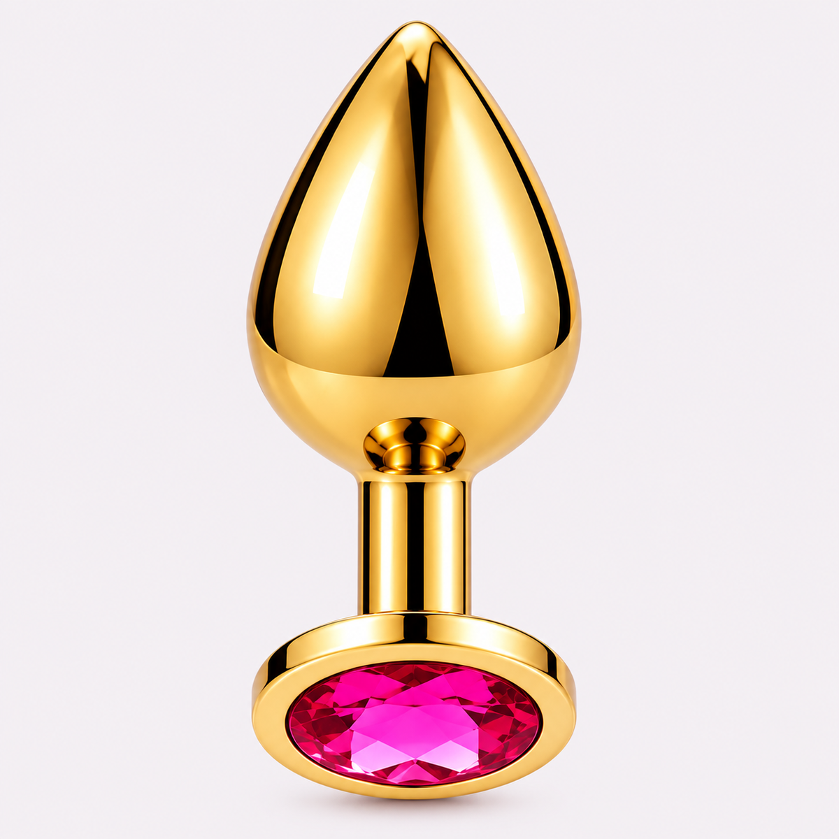 La Privado Wellness Gold-Plated Jewel Personal Wellness Accessory – Pink Gemstone Design
