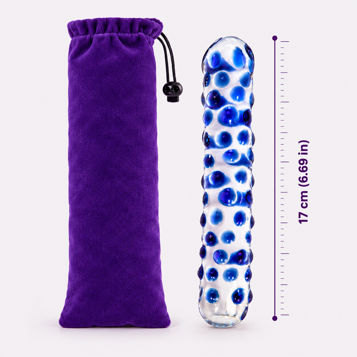 La Privado Wellness Blue Beaded Glass Personal Wellness Accessory – 6.69 Inch (17 cm)