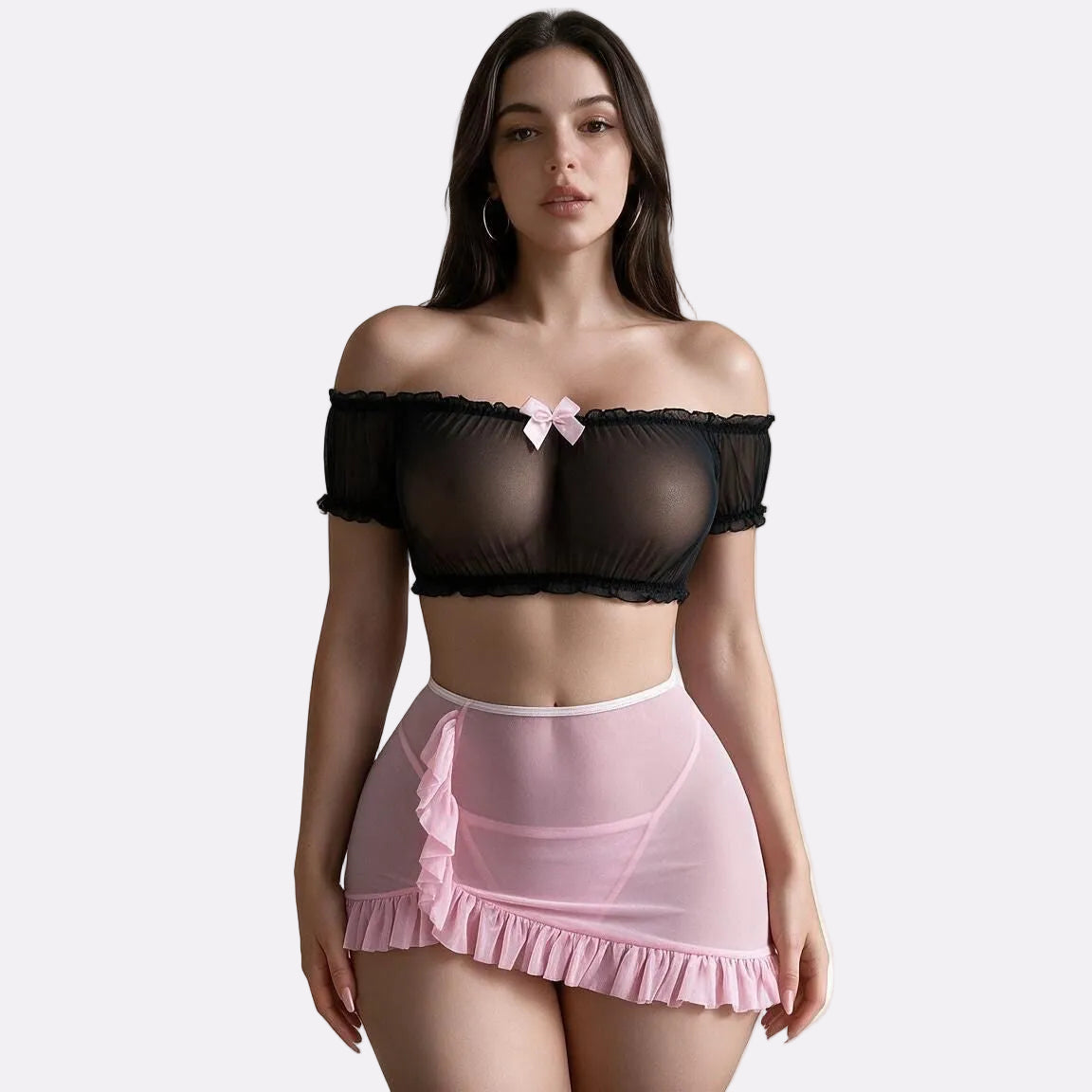 Women's Premium Romantic Shoulder Nightwear – Glamour