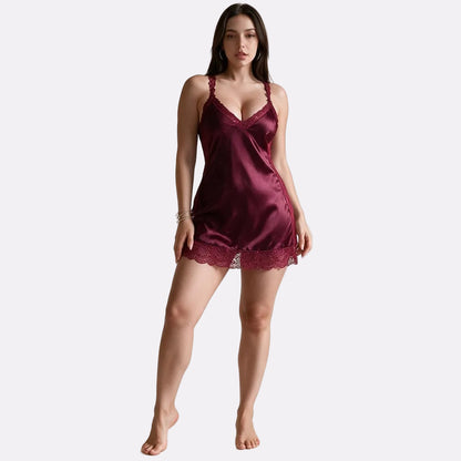 Women’s Premium Chemise Nightwear – Maroon & Purple