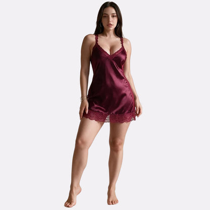 Women’s Premium Chemise Nightwear – Maroon & Purple