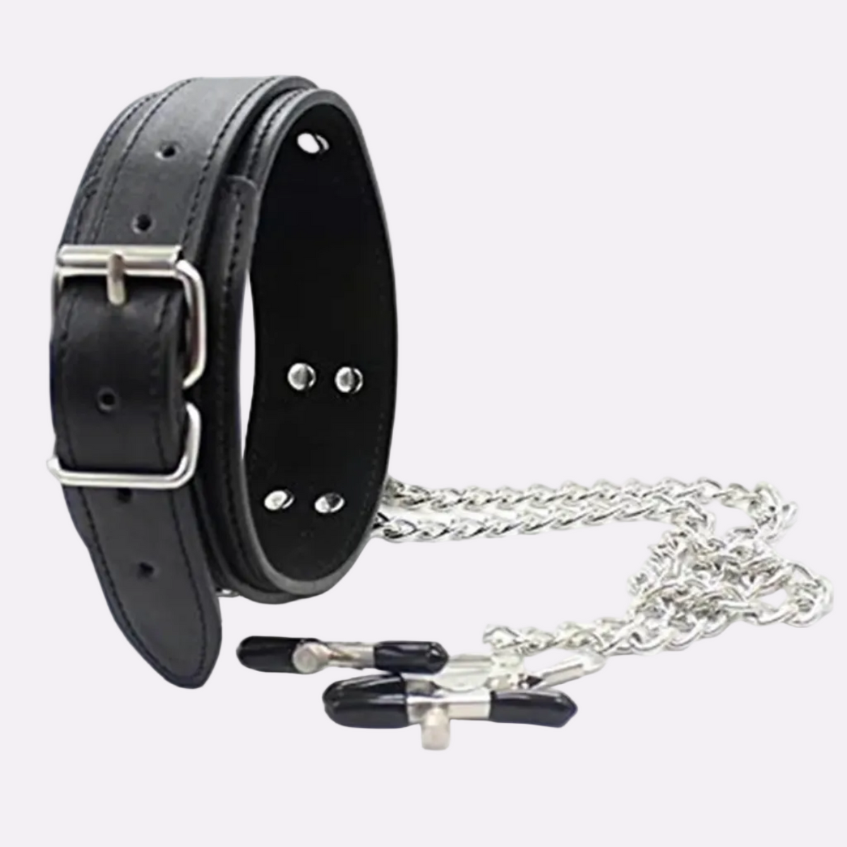 Black Adjustable Collar & Chain Wellness Accessory Set