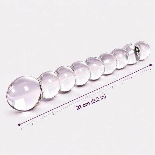 La Privado Wellness Beaded Glass Personal Wellness Accessory – 8.2 Inch (21 cm), Segmented Design