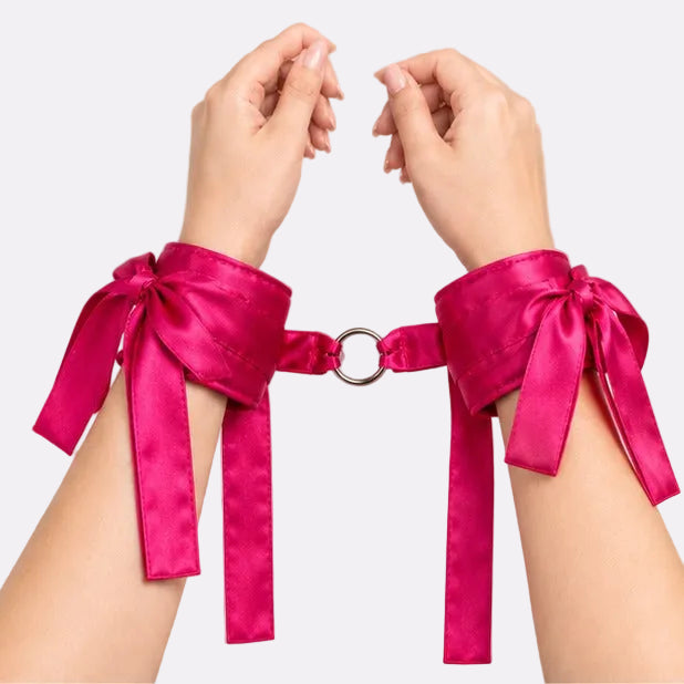 Women’s Satin Wrist Cuffs – Adjustable Tie Strap Accessory