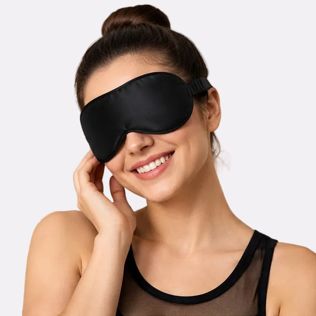 Women’s Satin Sleep Eye Mask – Black