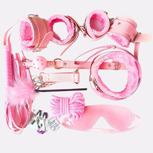 Pink Multi-Piece Wellness Accessory Set – Adjustable Straps & Sensory Accessories