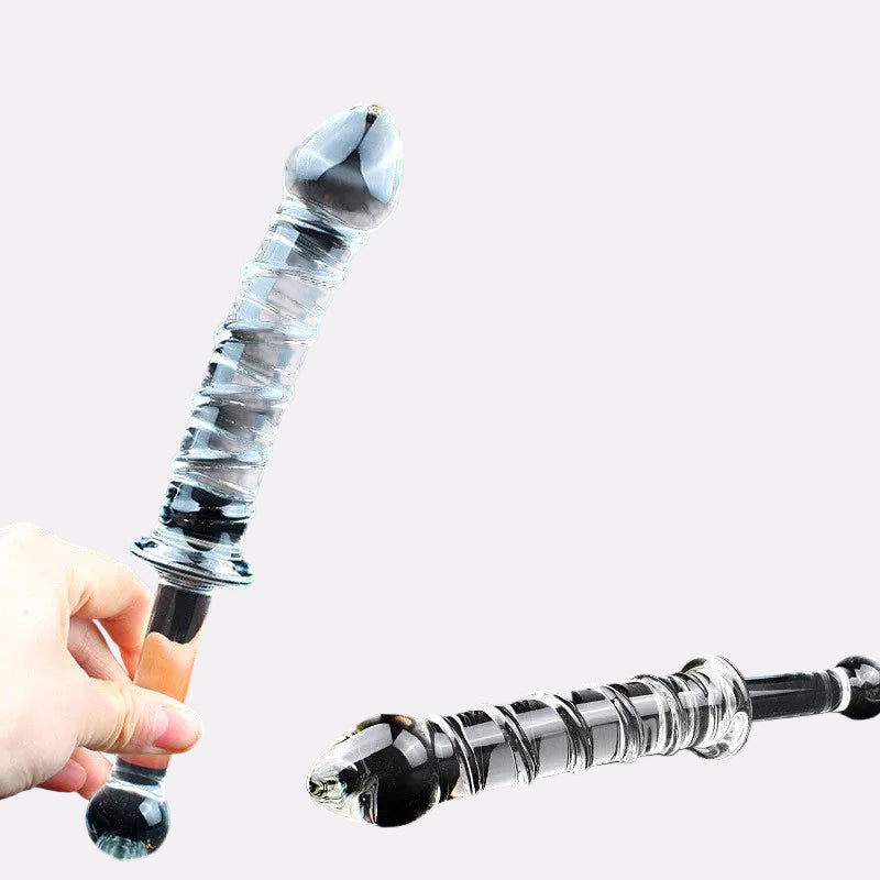 Crystal Glass Personal Wellness Massager – Waterproof & Smooth Clear Design