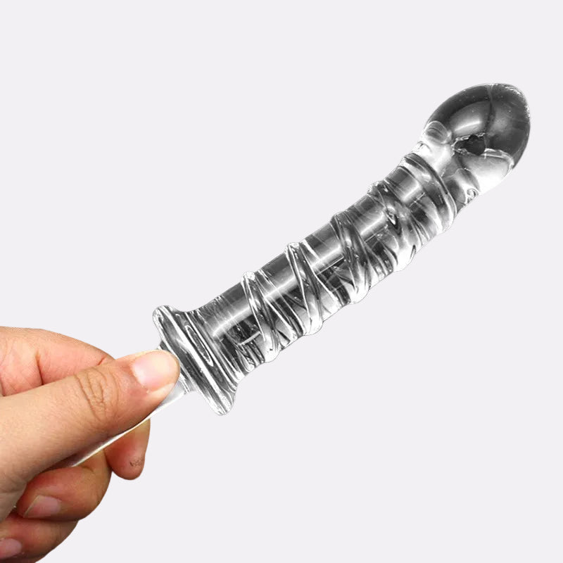 Crystal Glass Personal Wellness Massager – Waterproof & Smooth Clear Design