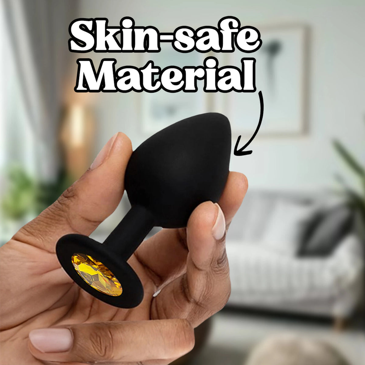 Black Soft Silicone Wellness Massager – Medium